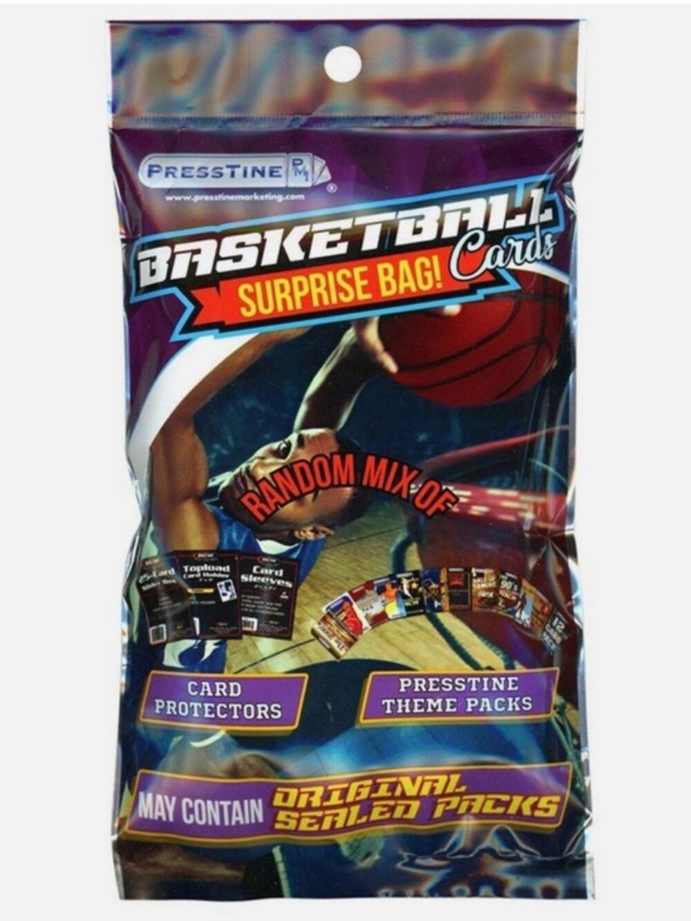 Presstine Basketball Trading Cards Surprise Bag Mystery Pack